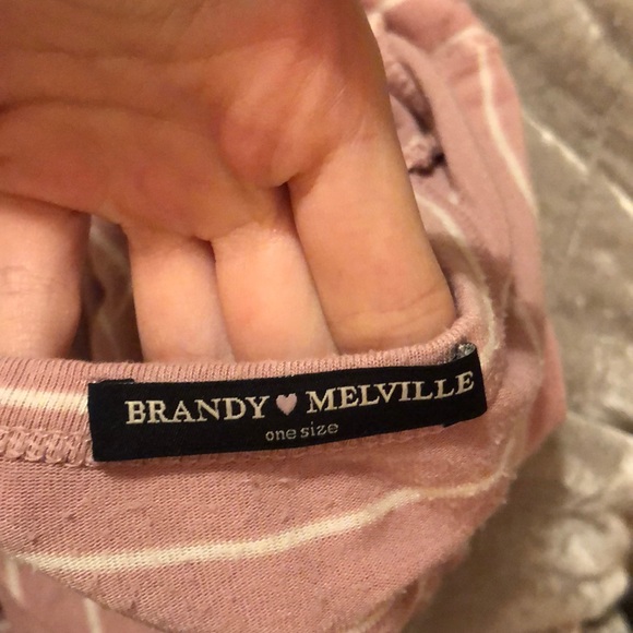 Brandy Melville Striped Pink Top - Picture 4 of 4